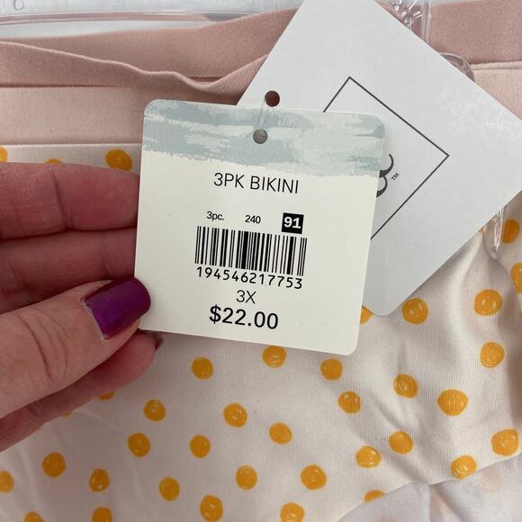 Tranquil & True Bikini Panties Size 3X Brushed Micro Laser Bonded 3 Pack - Picture 6 of 7